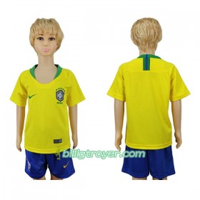 Billige Fotballdrakter Brasil Barn VM 2018 Hjemmedraktsett